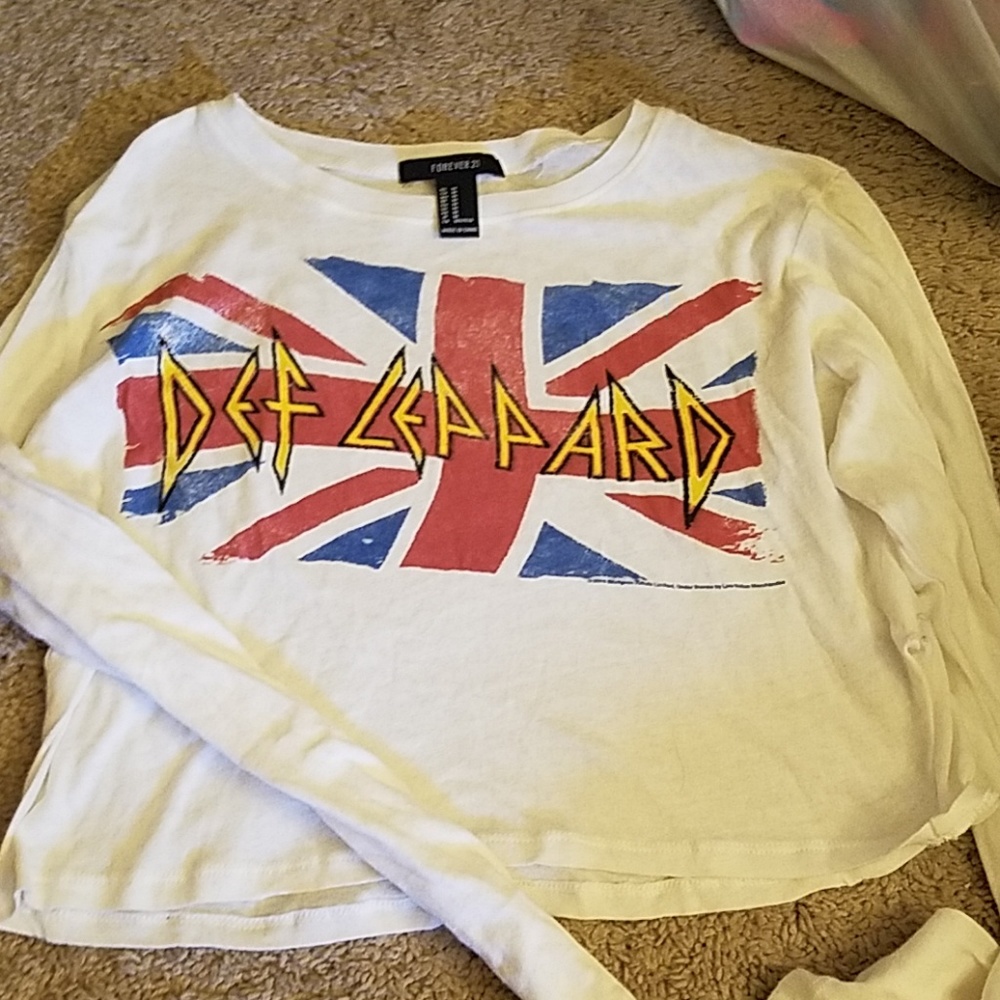 Def leppard crop top